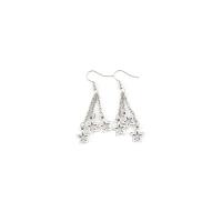 Zinc Alloy Drop Earrings Star fashion jewelry & for woman original color 60mm Sold By Pair