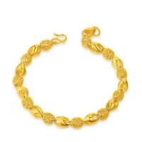 Brass Bracelet & Bangle gold color plated fashion jewelry golden Length 18 cm Sold By PC