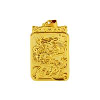 Colgantes de la joyería de cobre amarillo, metal, chapado en color dorado, dorado, 23x38mm, Vendido por UD