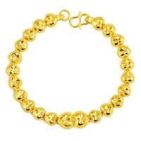 Mosiądz bransoletki, Platerowane w kolorze złota, biżuteria moda, złoty, sprzedawane na 18 cm Strand