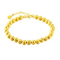 Βραχιόλια Brass, Ορείχαλκος, χρώμα επίχρυσο, κοσμήματα μόδας, χρυσαφένιος, Sold Per 22 cm Strand