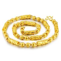 Messingkette Halskette, Messing, goldfarben plattiert, Modeschmuck, goldfarben, 600x8mm, verkauft von PC