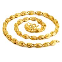النحاس سلسلة قلادة, لون الذهب مطلي, مجوهرات الموضة, ذهبي, طول 60 سم, تباع بواسطة PC