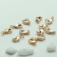 Brass Lobster Clasp, 14K gold plated, DIY & different size for choice, nickel, lead & cadmium free, Sold By PC