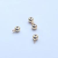 Messing Stopper-Perlen, mit Silikon, 14 K vergoldet, DIY & verschiedene Größen vorhanden, frei von Nickel, Blei & Kadmium, verkauft von PC