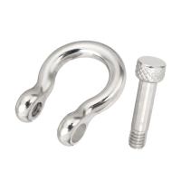 Stainless Steel U-Shaped Shackles Buckle, polished, 23x25x7mm, Sold By PC