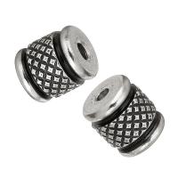 Stainless Steel Beads, stoving varnish, blacken, 7x6x6mm, Hole:Approx 2mm, Sold By PC