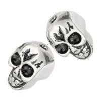 Stainless Steel Beads, Skull, polished, 8x12x9mm, Hole:Approx 2mm, Sold By PC