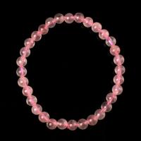 Quartz Bracelets Rose Quartz Natural & for woman pink 25*20mm 8mm Sold By Strand