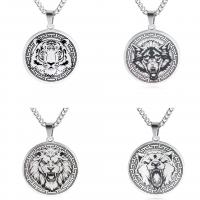 Stainless Steel Jewelry Necklace plated With Animal Pattern & for man Length Approx 23.62 Inch Sold By PC