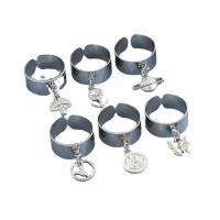 Zinc Alloy Ring Set 6 pieces & fashion jewelry & for woman & enamel original color Sold By Set