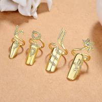 Zinc Alloy Fingertip Rings plated & for woman & with rhinestone nickel lead & cadmium free US Ring Sold By PC