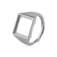 925 Sterling Silver Ring Bases, platinum plated, DIY & different size for choice, Sold By PC