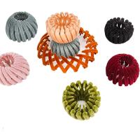 Hair Bun Maker Plastic with Flocking Fabric & for woman 130mm Sold By PC