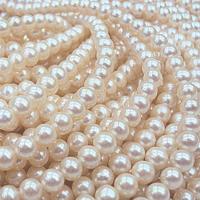 淡水養殖の真円真珠, 天然有核フレッシュウォーターパール, ホワイト, 5-6mm, で販売される 約 14.57 インチ ストランド