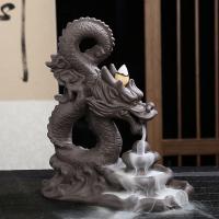 Backflow Incense Burner, Porcelain, plated, for home and office & durable, 205x180x95mm, Sold By PC