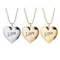 Fashion Locket Necklace, Brass, with 1.97inch extender chain, Heart, plated, for woman, more colors for choice, nickel, lead & cadmium free, 28x28mm, Length:Approx 15.75 Inch, Sold By PC