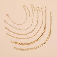 Pulsera de Aleación de Zinc, con 1.97 extender cadena, 6 piezas & Joyería & para mujer & con diamantes de imitación, dorado, longitud:7.1 Inch, Vendido por Set
