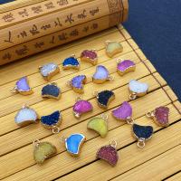 Crystal Pendants, with Brass, Moon, gold color plated, more colors for choice, 13x14mm, Sold By PC