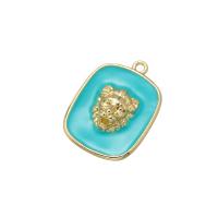 Brass Jewelry Pendants Lion plated fashion jewelry & enamel nickel lead & cadmium free Sold By PC