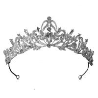 Bridal Tiaras, Tibetan Style, Flower, plated, for woman & with rhinestone & hollow, more colors for choice, nickel, lead & cadmium free, 163x50mm, Sold By PC