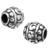 Stainless Steel Large Hole Beads, original color, 11x11x11mm, Hole:Approx 4mm, 10PCs/Lot, Sold By Lot