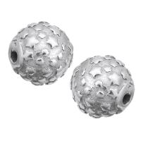 Esferas de aço inoxidável, cor original, 9x9x9mm, Buraco:Aprox 2mm, 10PCs/Lot, vendido por Lot