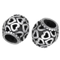Stainless Steel Large Hole Beads, original color, 10x10x10mm, Hole:Approx 5mm, 10PCs/Lot, Sold By Lot