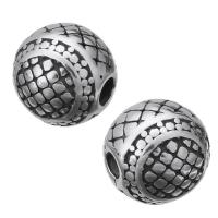 Perlas de acero inoxidable, Esférico, chapado, más colores para la opción, 8x8x8mm, agujero:aproximado 2mm, 10PCs/Grupo, Vendido por Grupo
