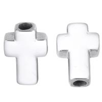 Stainless Steel Beads, Cross, plated, more colors for choice, 10x14x4mm, Hole:Approx 3mm, 10PCs/Lot, Sold By Lot