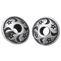 Stainless Steel Beads, Flat Round, original color, 8x8x4mm, Hole:Approx 2mm, 10PCs/Lot, Sold By Lot