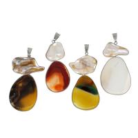 Agate Jewelry Pendants Brass with Agate & Plastic Pearl Sold By PC