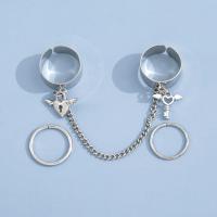 Cink Alloy Zaključani prsten, tri komada & modni nakit & za žene, izvorna boja, Prodano By Set
