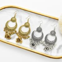 alliage de zinc boucle d'oreille de lustre, Placage, bijoux de mode & pour femme, plus de couleurs à choisir, 90x30mm, Vendu par paire