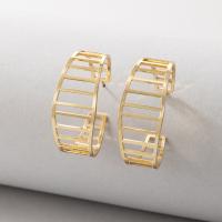 Zinc Alloy Stud Earring gold color plated fashion jewelry golden Sold By Pair