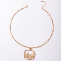 Zinc Alloy Jewelry Necklace Leaf gold color plated fashion jewelry golden Sold By PC