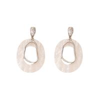 Akryl smykker ørering, Zinc Alloy, med Akryl, forgyldt, mode smykker & for kvinde, nikkel, bly & cadmium fri, 42x69mm, Solgt af par