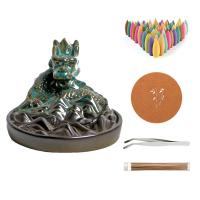 Backflow Incense Burner, Porcelain, plated, for home and office & durable, more colors for choice, 115x130x80mm, Sold By PC