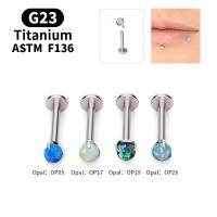 Titanium Steel Nose Piercing Jewelry, with Opal, fashion jewelry & different size for choice & for woman, more colors for choice, Sold By PC
