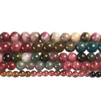 Turmalin Perle, rund, poliert, verschiedene Größen vorhanden & verschiedene Stile für Wahl, farbenfroh, verkauft per ca. 14.57 ZollInch Strang