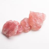 Strawberry Quartz Decoration, Nuggets, different size for choice, pink, 10Lots/Set, Sold By Set