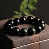 Obsidienne bracelet, fait à la main, unisexe & normes différentes pour le choix, Vendu par Environ 14-16 cm brin