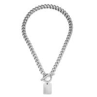 Edelstahl Schmuck Halskette, plattiert, unisex, keine, 15x20mm, Länge:ca. 17.72 ZollInch, verkauft von PC