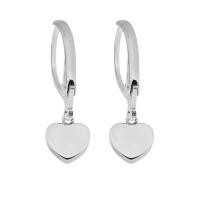 Stainless Steel Lever Back Earring, 316 Stainless Steel, for woman & with rhinestone, silver color, 8-15mm, Sold By PC