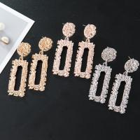 Boucles d'oreilles en alliage de zinc, Placage, bijoux de mode & pour femme, plus de couleurs à choisir, 58mm, Vendu par paire