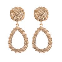 Zinc Alloy Drop Earrings plated fashion jewelry & for woman 65mm Sold By Pair