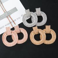 Tibetan Style Drop Earrings, plated, fashion jewelry & for woman, more colors for choice, 37x45mm, Sold By Pair