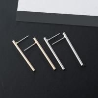 Tibetan Style Stud Earring, plated, fashion jewelry & for woman, more colors for choice, 30x2mm, Sold By Pair