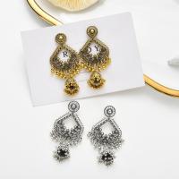 Fashion Fringe Earrings, Tibetan Style, plated, fashion jewelry & for woman, more colors for choice, 75x32mm, Sold By Pair