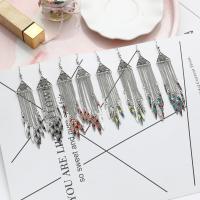 Fashion Fringe Earrings Zinc Alloy plated fashion jewelry & for woman & enamel Sold By Pair